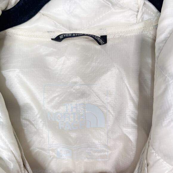The North Face Womens Small Light Gray Thermoball Hooded Full Zip Jacket Quilted - Picture 9 of 13